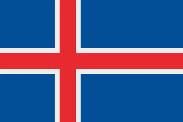 Icelandic flag vector icon. Flag of Iceland — Stock Vector