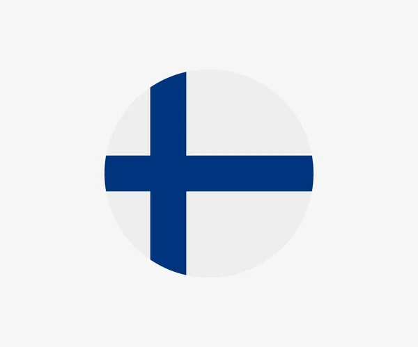 Bandeira de Finland in a circle — Vetor de Stock