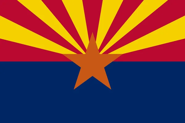 Arizona vektör illüstrasyonu bayrağı. ABD Devleti