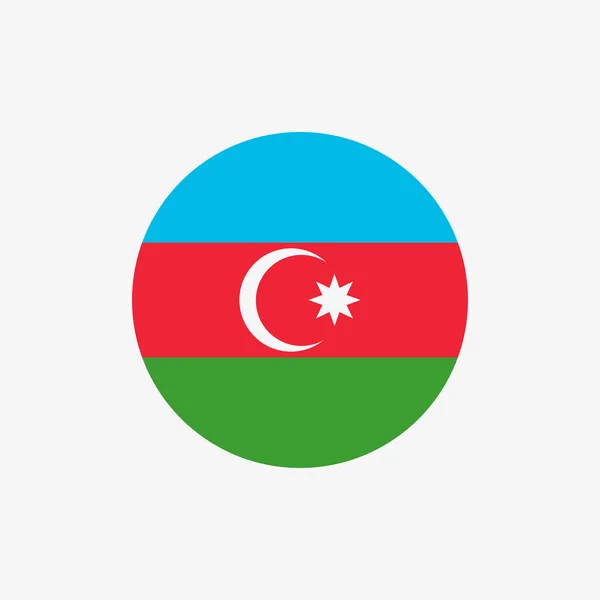 The flag of Azerbaijan in a circle — Stock Vector