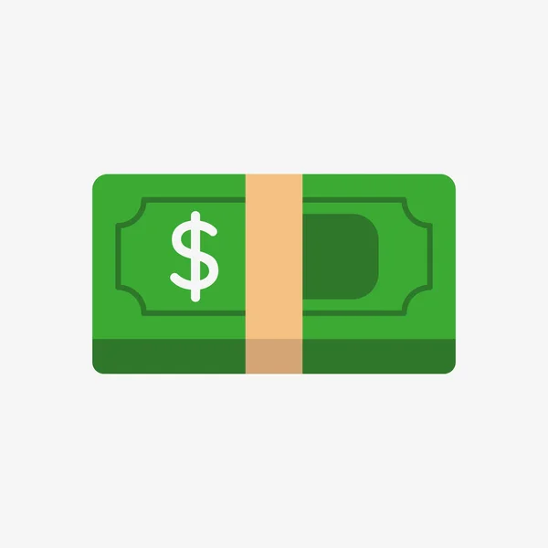Dollar icon. American currency symbol on banknote — Stock Vector