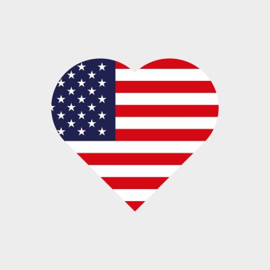 Birleşik Devletler bayrağı kalp şeklinde.