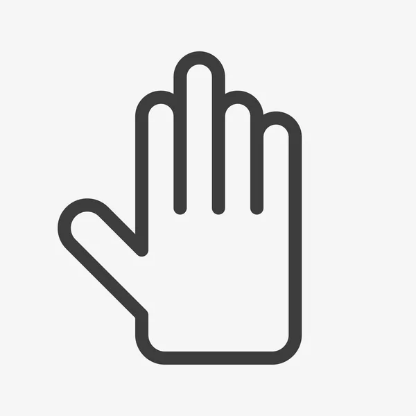 Icono de vector de mano aislado sobre fondo blanco — Vector de stock