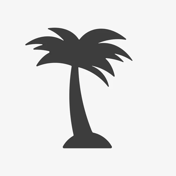 岛屿矢量图标上的棕榈树 — 图库矢量图片