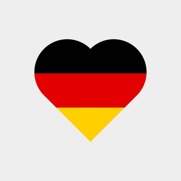 ハート型のドイツ国旗 — ストックベクタ