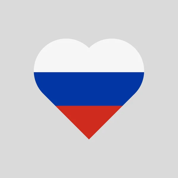 心臓の形をしたロシアの旗 — ストックベクタ