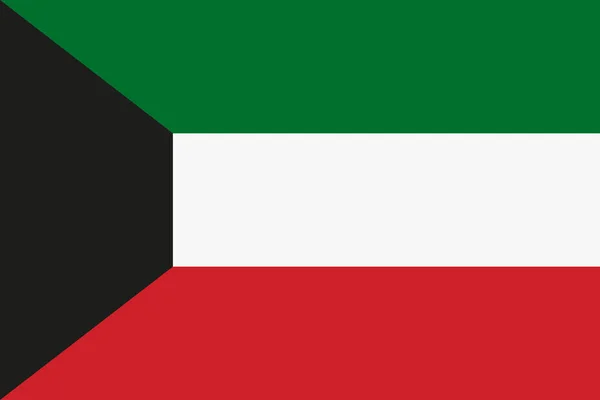 La bandera de Kuwait vector icono. Kuwait símbolo — Vector de stock