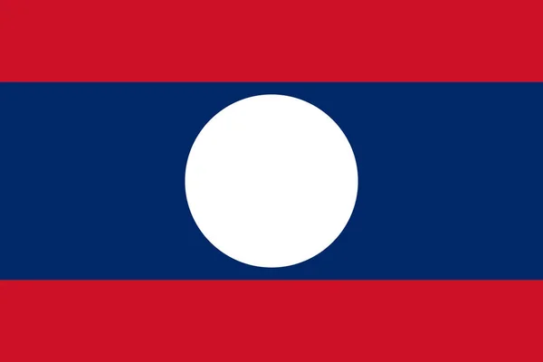 Le drapeau de l'icône vectorielle Laos. Laos symbole — Image vectorielle