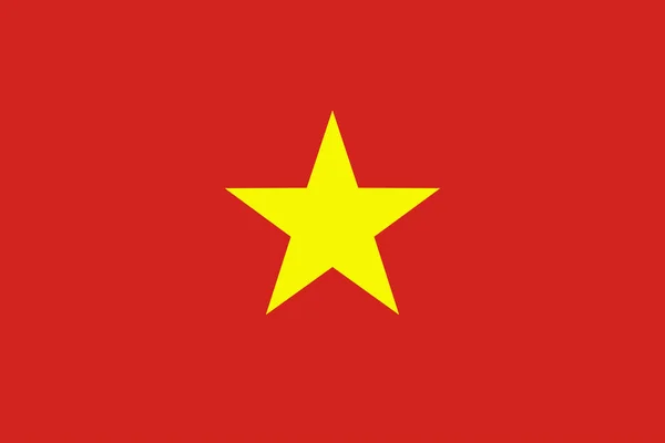 Vietnamská vlajková ikona. Vietnamská vlajka — Stockový vektor