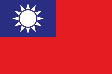Tayvan bayrak vektör simgesi. Tayvan bayrağı.