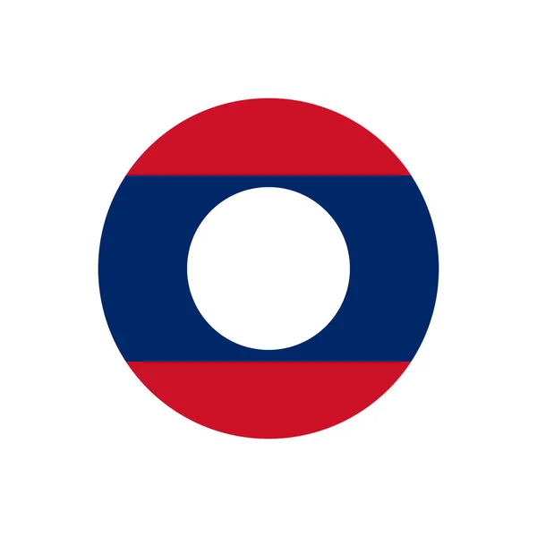 Bandeira de Laos em um círculo — Vetor de Stock