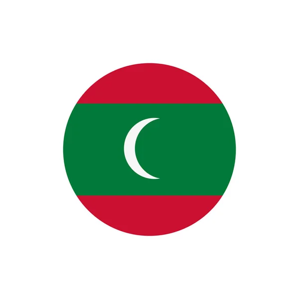 円の中のモルディブの旗 — ストックベクタ