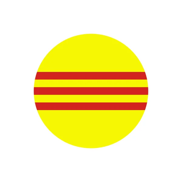 Bandeira de South Vietnam in a circle. — Vetor de Stock