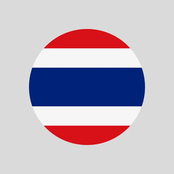 Le drapeau de la Thaïlande en cercle — Image vectorielle