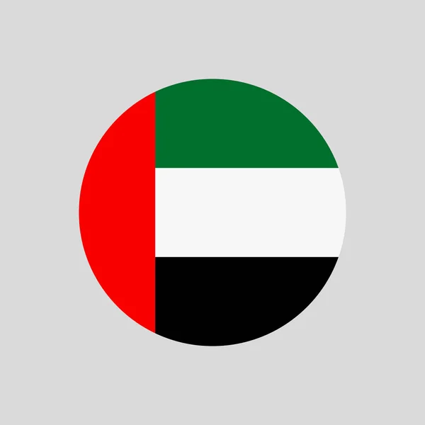 Le drapeau des Émirats arabes unis en cercle — Image vectorielle