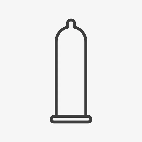 Ikona kondom osnovy na bílém pozadí — Stockový vektor