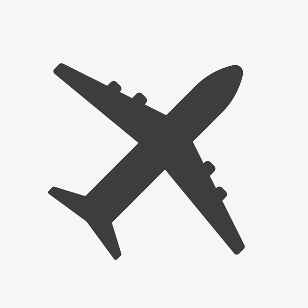 Ícone vetor avião isolado no fundo branco. — Vetor de Stock