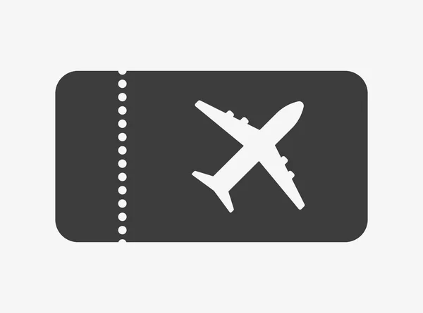 Flight ticket sign. Travel ticket vector icon — Stock Vector