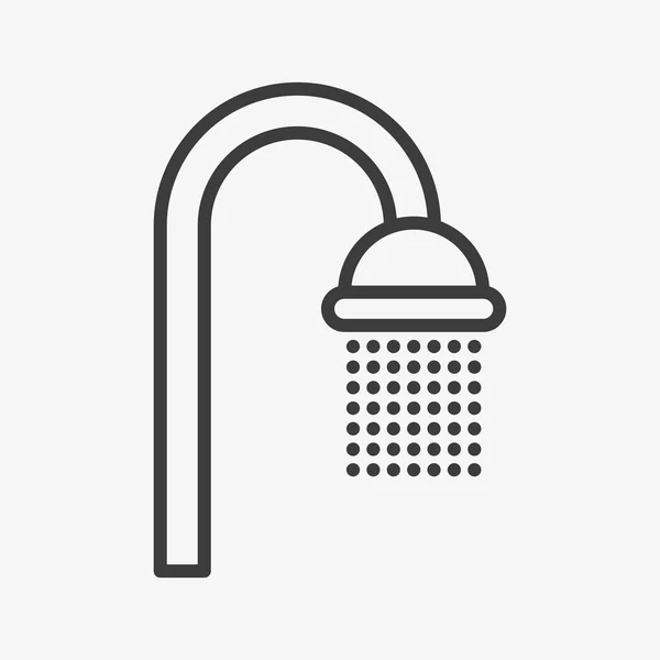 Douche vector pictogram geïsoleerd op witte achtergrond. — Stockvector