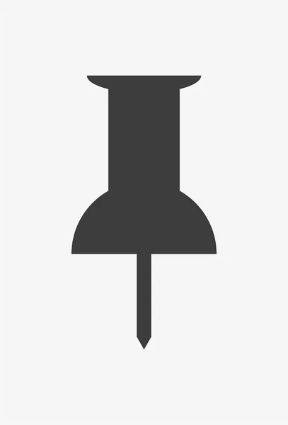 Push pin vector icon on white basic — стоковый вектор