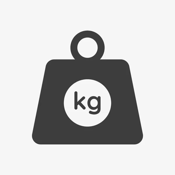 Weight in kilograms icon on white background — Stock Vector