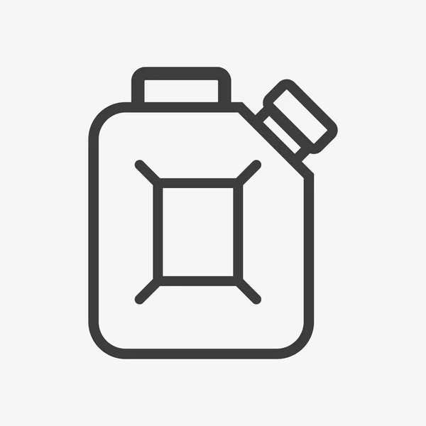 Jerrycan esbozar icono de vector sobre fondo blanco — Vector de stock
