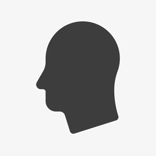 Vektorová ikona hlavy izolovaná na bílém pozadí — Stockový vektor