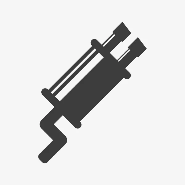 Icono de vector de tubo de escape sobre fondo blanco — Vector de stock