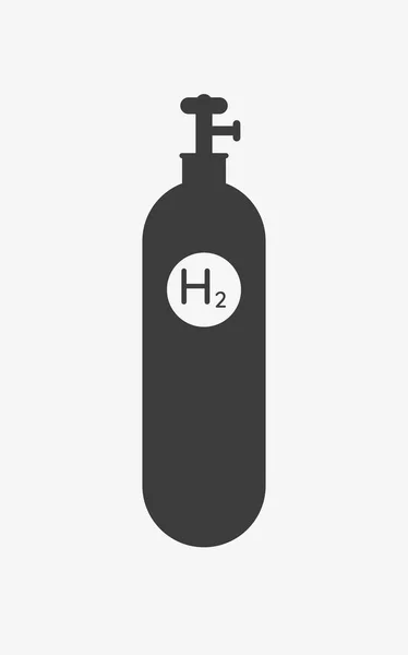 Εικονίδιο διανυσματικού κυλίνδρου υδρογόνου σε λευκό φόντο — Διανυσματικό Αρχείο