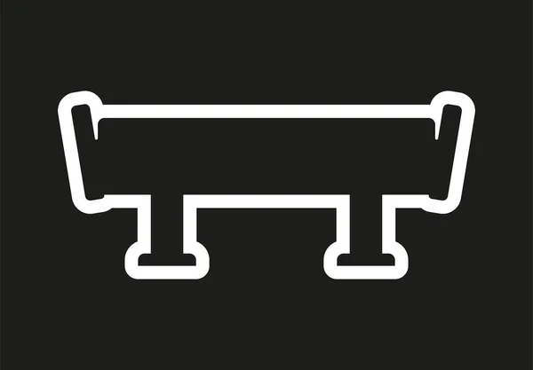 Heckspoilersymbol auf schwarzem Hintergrund — Stockvektor