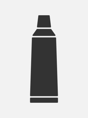 Diş macunu vektörü siyah ikon diş hijyeni işareti