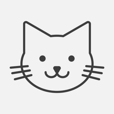 Kedi vektör çizgisi simgesi. Kedi siyahı işareti
