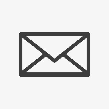 Beyaz arkaplanda kapalı harf vektör simgesi