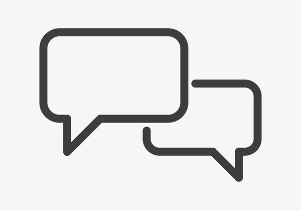 Icono de vector de chat. Hablar señal de habla burbuja — Archivo Imágenes Vectoriales