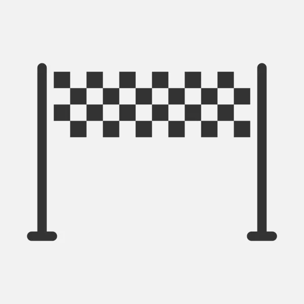 Finire icona vettoriale. Segno bandiera da corsa a scacchi — Vettoriale Stock