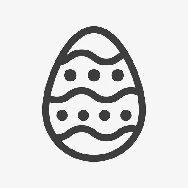 Easter egg line vector icon on white background — Stock Vector