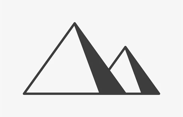 Ícone vetor pirâmide egípcia no fundo branco — Vetor de Stock