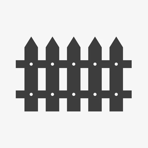 Clôture en bois icône vectorielle sur fond blanc — Image vectorielle