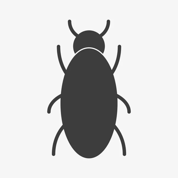 Bug-Vektor-Symbol auf weißem Hintergrund. Insektenzeichen — Stockvektor