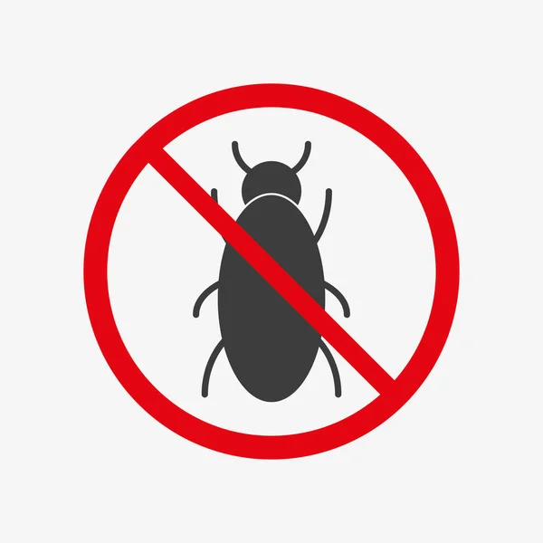 Kein Schädlingsbekämpfungssymbol. Schädlingsbekämpfung. Kein Insektenzeichen — Stockvektor