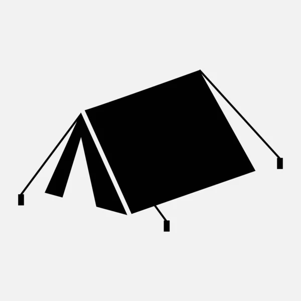 Icône de tente sur fond blanc. Panneau camping — Image vectorielle