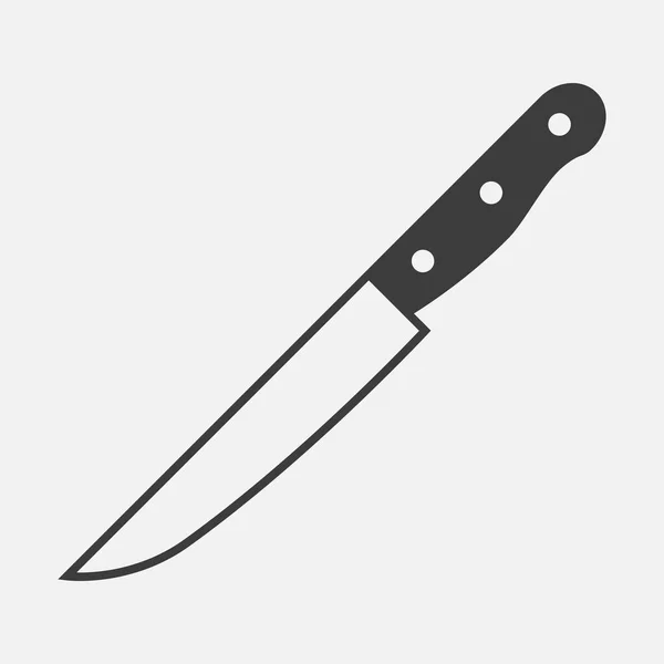 Küchenmesser Vektor-Symbol auf weißem Hintergrund — Stockvektor