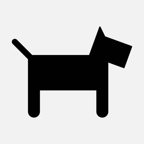 Icono de vector perro simple sobre fondo blanco — Vector de stock