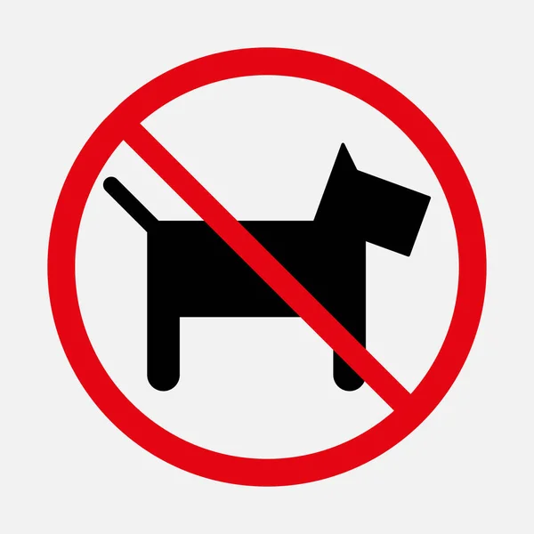 Köpek ikonu yok. Hayvan beslemek yasak. Yasak işareti — Stok Vektör