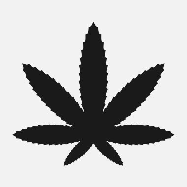 Beyaz arkaplanda ot yaprağı vektör simgesi