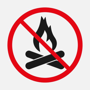 Beyaz arkaplanda şenlik ateşi işareti vektörü yok