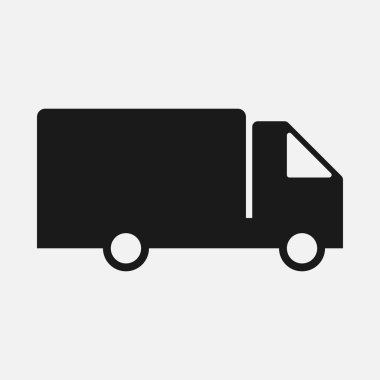 Kamyon vektör simgesi beyaz arkaplanda izole edildi