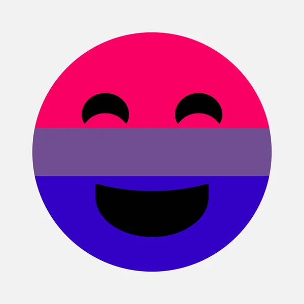 Icona vettoriale emoji bisessuale su sfondo bianco. — Vettoriale Stock