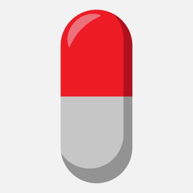 Hap vektör işareti. Tablet kapsülü basit simgesi.