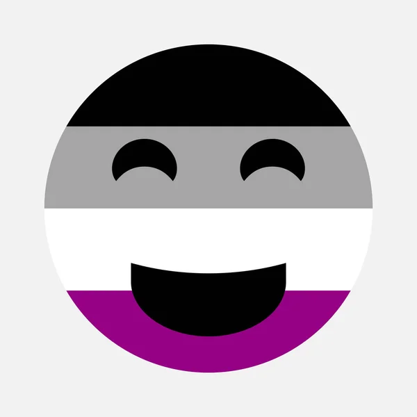 Asexual emoji διανυσματικό εικονίδιο σε λευκό φόντο. — Διανυσματικό Αρχείο